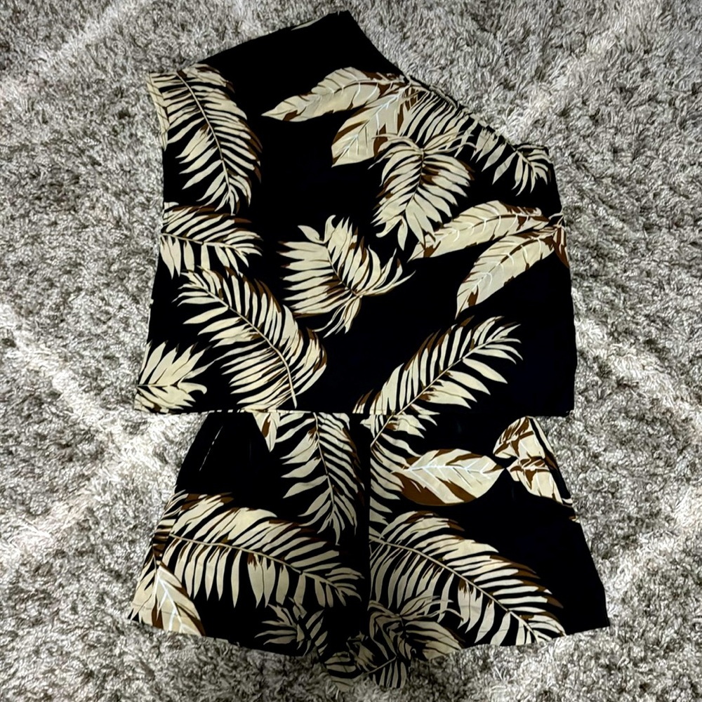 SHEIN | Tropical Shirt and Shorts Two-Piece Set